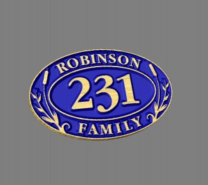 Robinson family sign-Relief carving style